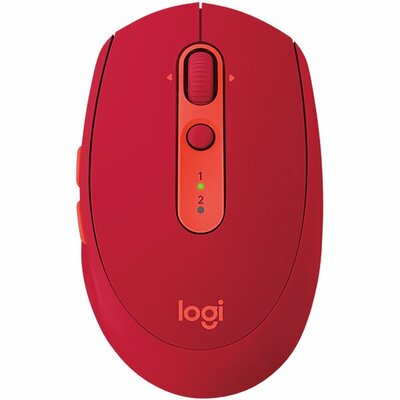 LOGITECH Wireless Mouse M590 Multi-Device Silent - EMEA - Ruby Red (Piros)