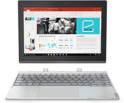 Lenovo Ideapad Miix 320 2in1 - 10.1" HD IPS TOUCH, Atom Z8350, 4GB, 128GB eMMC, Microsoft Windows 10 Home - Átalakítható Ezüst Laptop