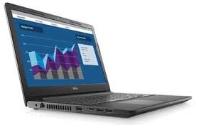 Dell Vostro 3568 - 15.6" HD, Core i3-6006U, 8GB, 256GB SSD, Microsoft Windows 10 Professional - Fekete Üzleti Laptop 3 év garanciával