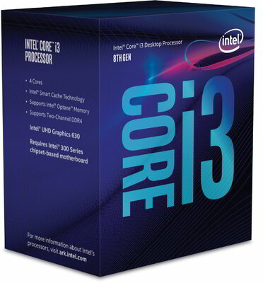 Intel Core i3-8300, Quad Core, 3.70GHz, 8MB, LGA1151, 14nm, BOX