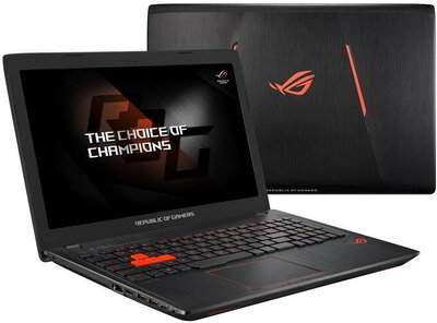 Asus ROG Strix GL553VE - 15.6" FullHD, Core i7-7700HQ, 16GB, 1TB HDD, nVidia Geforce GTX 1050Ti 4GB, Microsoft Windows 10 Home - Fekete Gamer Laptop