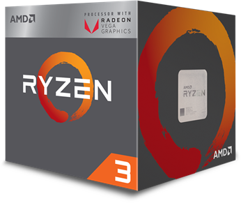 AMD AM4 CPU Ryzen 3 2200G 3.5GHz 2MB L2 4MB L3 Cache