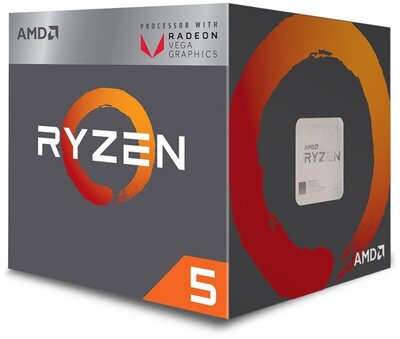 AMD AM4 CPU Ryzen 5 2400G 3.6GHz 2MB L2 4MB L3 Cache