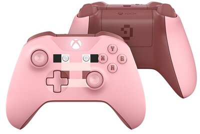 MS Játékvezérlő Xbox One Vezeték nélküli controller Minecraft Edition Rózsaszín
