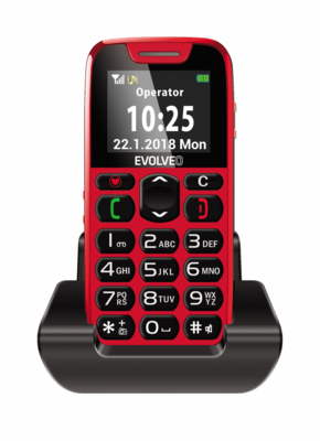 EVOLVEO Easyphone EP-500 Mobiltelefon - Piros