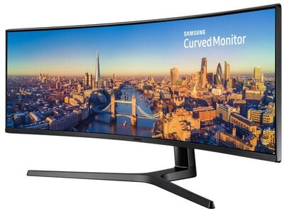 Samsung 49" ívelt kijelzős monitor LC49J890DKUXEN, CJ89, 3840x1080, 144Hz ,HDMI