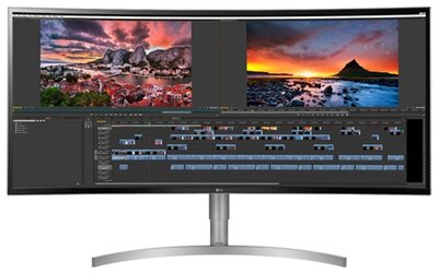 LG 38WK95C-W Ívelt IPS HDR10 Monitor - 37.5" (3840x1600), 21:9, 300 cd/m2, 5ms, HDMI,DisplayPort,USB-C,USB,hangszóró
