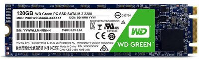 WESTERN DIGITAL M.2 SSD SATA3 120GB Solid State Disk Green