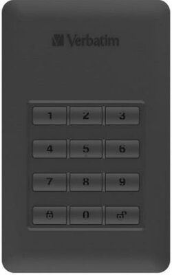 External HDD Verbatim Store & Go G1 2.5inch 2TB USB3.1 Black Secure Portable