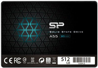Silicon Power SSD Ace A55 512GB 2.5", SATA III 6GB/s, 560/530 MB/s, 3D NAND