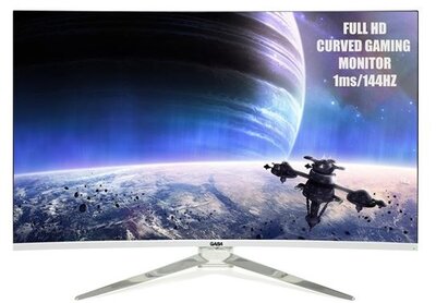 GABA GL-3219QB1 TN Paneles Ívelt LED Monitor - 31.5" FullHD (1920x1080), 3000:1, 300cd, 1 ms, HDMIx2, DPx1, Fehér színben
