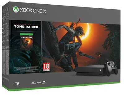 Microsoft Konzol Xbox One X 1TB - Fekete + Shadow of Tomb Raider