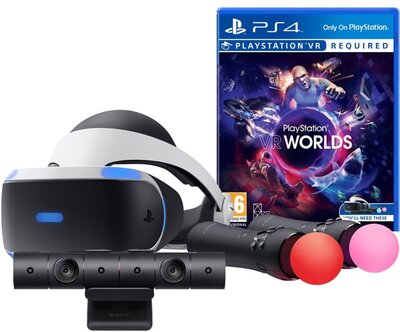 SONY PS4 Kiegészítő VR V2 + kamera + Move Twin Pack 4.0 + VR Worlds
