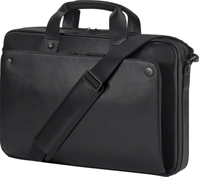HP Laptop táska Executive Black Leather (Bőr) Top Load - 15.6" méretű laptopokhoz