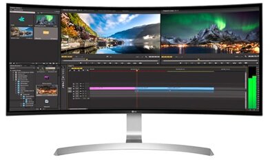 LG 34UC99-W Ívelt IPS Monitor - 34" (3440x1440), 21:9, 300 cd/m2, 5 ms, 2xHDMI, DisplayPort, USB-C, USB