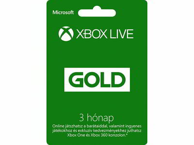 Microsoft Xbox Live 3 hónapos Gold Card előfizetés