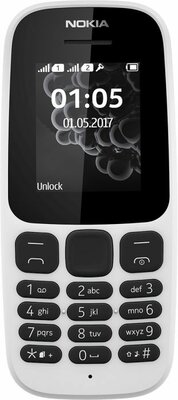 Nokia 105 (2017) DualSIM kártyafüggetlen mobiltelefon, Fehér