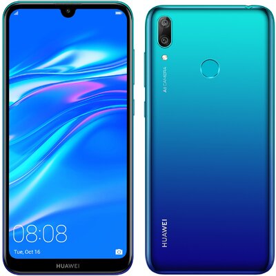 Huawei Y7 (2019) DualSIM Kártyafüggetlen Okostelefon - Kék (Android)