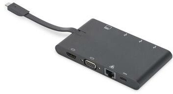Universal Travel Docking Station USB Type C, 9-port, Dual Monitor, 4K 30Hz,