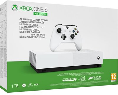 Microsoft Xbox One S 1TB Játékkonzol - Optikai meghajtó nélkül + 3db játék