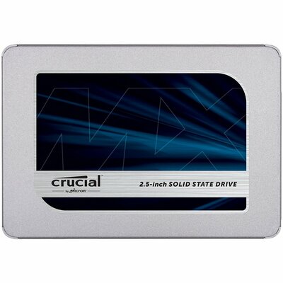 CRUCIAL MX500 1TB SSD, 2.5" 7mm (with 9.5mm adapter), SATA 6 Gbit/s, Read/Write: 560 MB/s / 510 MB/s, Random Read/Write IOPS 95K/90K