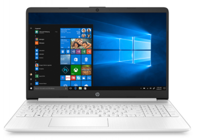 HP 15s (15s-FQ1031NH) - 15.6" FullHD, Core i3-1005G1, 8GB, 256GB SSD, Microsoft Windows 10 Home - Fehér Ultravékony Laptop