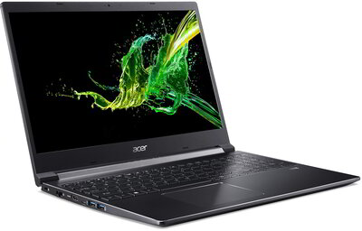 Acer Aspire 7 (A715-74G-54ER) - 15.6" FullHD IPS, Core i5-9300H, 8GB, 1TB HDD, nVidia GeForce GTX 1650 4GB, Linux - Fekete Gamer Laptop 3 év garanciával