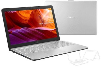 Asus VivoBook X543MA - 15,6" HD, Celeron DualCore N4000, 4GB, 256GB SSD, Linux - Ezüst Laptop