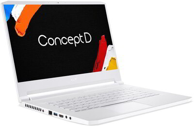 Acer ConceptD 7 Pro (CN715-71P-72UQ) - 15,6" UHD IPS, Core i7-9750H, 16GB, 512GB SSD, nVidia GeForce RTX 3000 6GB, Microsoft Windows 10 Professional - Fehér Grafikus Munkaállomás 3 év garanciával