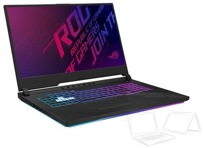 Asus ROG Strix G17 (G712LW) - 17.3" FullHD IPS 144Hz, Core i7-10750H, 8GB, 512GB SSD, nVidia GeForce RTX 2070 Super 8GB, DOS - Fekete Gamer Laptop