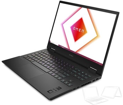 HP Omen - 15,6" FullHD IPS 144Hz, Core i5-10300H, 8GB, 512GB SSD, nVidia GeForce GTX 1660TI 6GB, DOS - Fekete Gamer Laptop 3 év garanciával