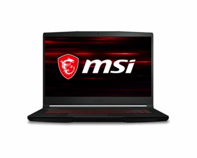 MSI GF63 Thin 10SCXR - 15,6" FullHD IPS 144Hz, Core i7-10750H, 8GB, 1TB HDD +256GB SSD, nVidia GeForce GTX1650 MaxQ 4GB, DOS - Fekete Gamer Laptop