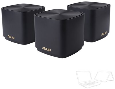 ASUS ZenWiFi AX Mini XD4 fekete Vezeték nélküli Router (3-pack)