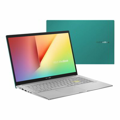 Asus VivoBook S15 (S533EA) - 15.6" FullHD, Core i5-1135G7, 8GB, 256GB SSD, DOS - Zöld Ultravékony Laptop