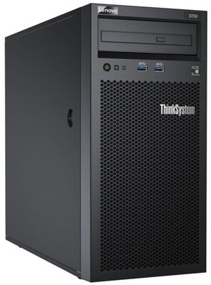 LENOVO torony szerver ThinkSystem ST50 (4x3.5"). 4C E-2224G 3.5Ghz, 1x8GB, 2x 480GB SSD, Software RAID.