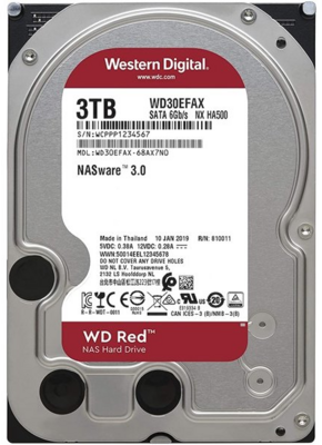 Western Digital RED NAS 3.5 3TB 5400rpm 256MB SATA3 (WD30EFAX)