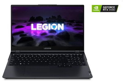 Lenovo Legion 5 (82JU002SHV) - 15.6" FullHD, AMD Ryzen 5-5600H, 32GB, 512GB SSD, nVidia GeForce RTX 3060 6GB, DOS - Kék Laptop (verzió)
