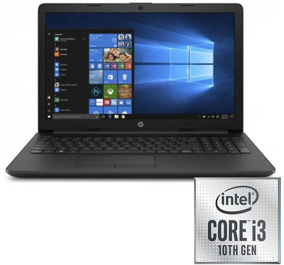 Renew HP 15 - 15.6" HD, Core i3-10110U, 4GB, 1TB HDD, Microsoft Windows 10 Home - Fekete Laptop 2 év garanciával