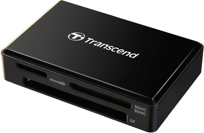 TRANSCEND TS-RDF8K2 Transcend Card Reader All-in-1 Multi Memory, USB 3.0/3.1 Gen 1, Black