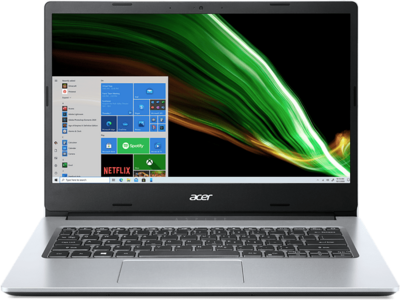 Acer Aspire 1 (A114-33) - 14" FullHD, Celeron-N4500, 4GB, 128GB eMMC, Microsoft Windows 11 Home S - Ezüst Laptop