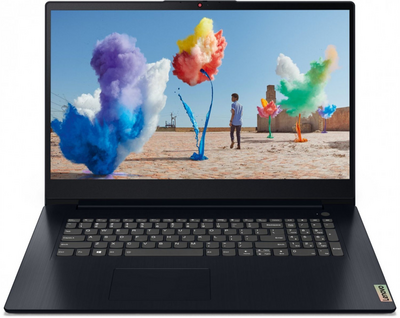 Lenovo IdeaPad 3 - 17.3" FullHD IPS, Core i3-1115G4, 8GB, 256GB SSD, DOS - Örvénykék Laptop