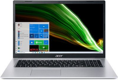 Acer Aspire 3 (A317-53G-54HB) - 17.3" FullHD IPS, Core i5-1135G7, 8GB, 1TB SSD, nVidia GeForce MX350 2GB, Microsoft Windows 11 Home - Ezüst Laptop 3 év garanciával (verzió)