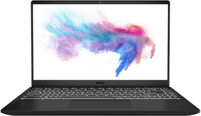 MSI Modern 14 C12M - 14" FullHD IPS-Level, Core i3-1215U, 8GB, 256GB SSD, DOS - Fekete Üzleti Laptop