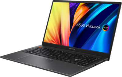 Asus VivoBook S15 OLED (M3502) - 15,6" 2.8K OLED, Ryzen 7-5800H, 24GB, 512GB SSD, Microsoft Windows 10 Home - Lázadó fekete Laptop 3 év garanciával (verzió)