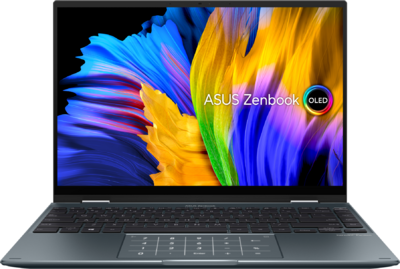 Asus ZenBook Flip 14 (UP5401ZA) 2 in 1 - 14" 2,8K OLED Touch, Core i7-12700H, 16GB, 512GB SSD, Microsoft Windows 11 Home - Fenyőszürke Átalakítható Ultrabook 3 év garanciával