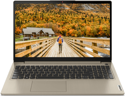 Lenovo IdeaPad 3 (Gen 6) - 15.6" FullHD, Core i5-1155G7, 8GB, 256GB SSD, DOS - Homok szinű Laptop