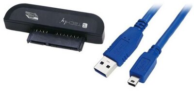 Techly 306196 2.5" USB 3.0 Külső HDD/SSD ház Fekete