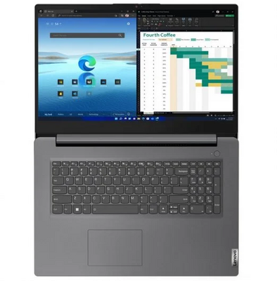 Lenovo V17 (G4) - 17.3" FullHD IPS, Core i5-1335U, 16GB, 512GB SSD, DOS - Vasszürke Üzleti Laptop