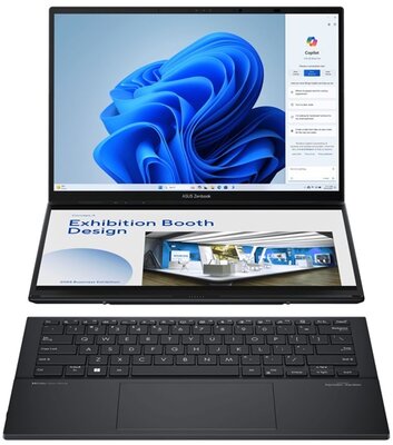 Asus ZenBook Duo 14 (UX8406MA) - 14" Touch, 2,8K OLED, Core Ultra 7-155H, 16GB, 1TB SSD, Microsoft Windows 11 Home - Szürke Ultrabook 3 év garanciával