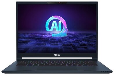 MSI Stealth 14 AI Studio A1V - 14" 2.8K, Core Ultra 7-155H, 32GB, 1TB SSD, nVidia GeForce RTX 4060 8GB, Microsoft Windows 11 Home - Kék Gamer Laptop 3 év garanciával